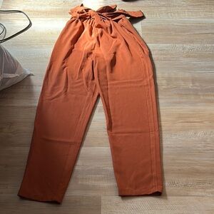SHEIN Orange High-Waisted Trousers